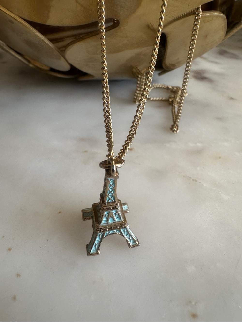 Delicate Eiffel Tower Pendant Necklace